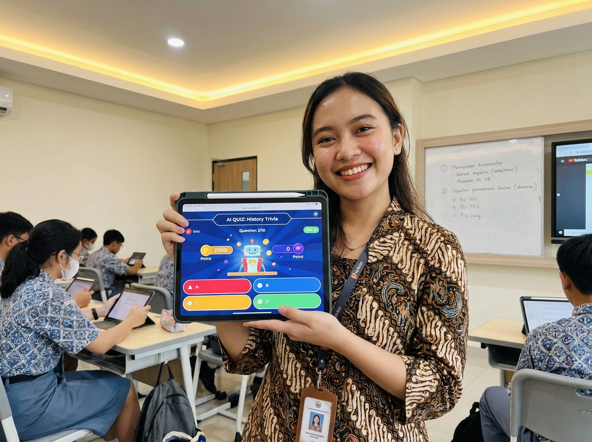 Modul 4 generator kuis interaktif dalam program belajar AI untuk guru