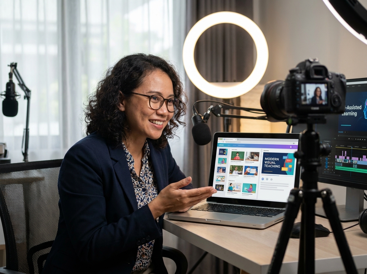 Modul 6 visual dan video mengajar AI untuk guru - belajar AI media pendidikan