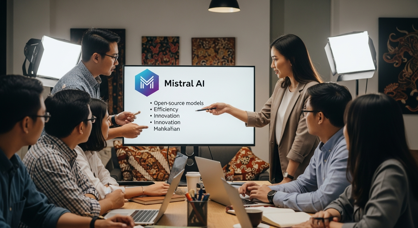 Mistral AI: Klaim 'Open Source' di Tengah Valuasi Miliaran Dolar, Strategi Komersial atau Demokratisasi AI Sejati? - Ilustrasi