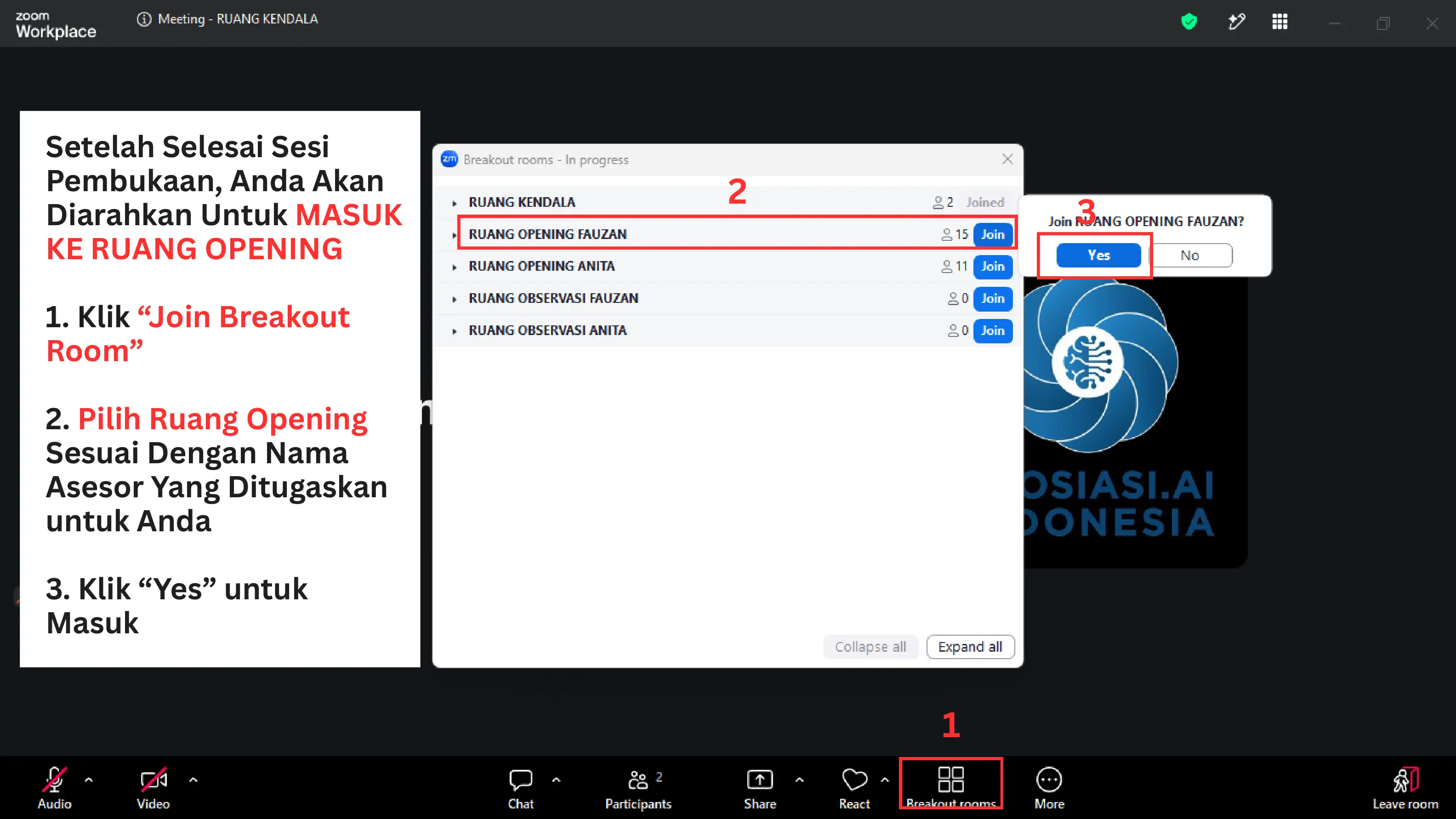 Screenshot langkah 3: Mekanisme Hari Ujian / Uji Sertifikasi