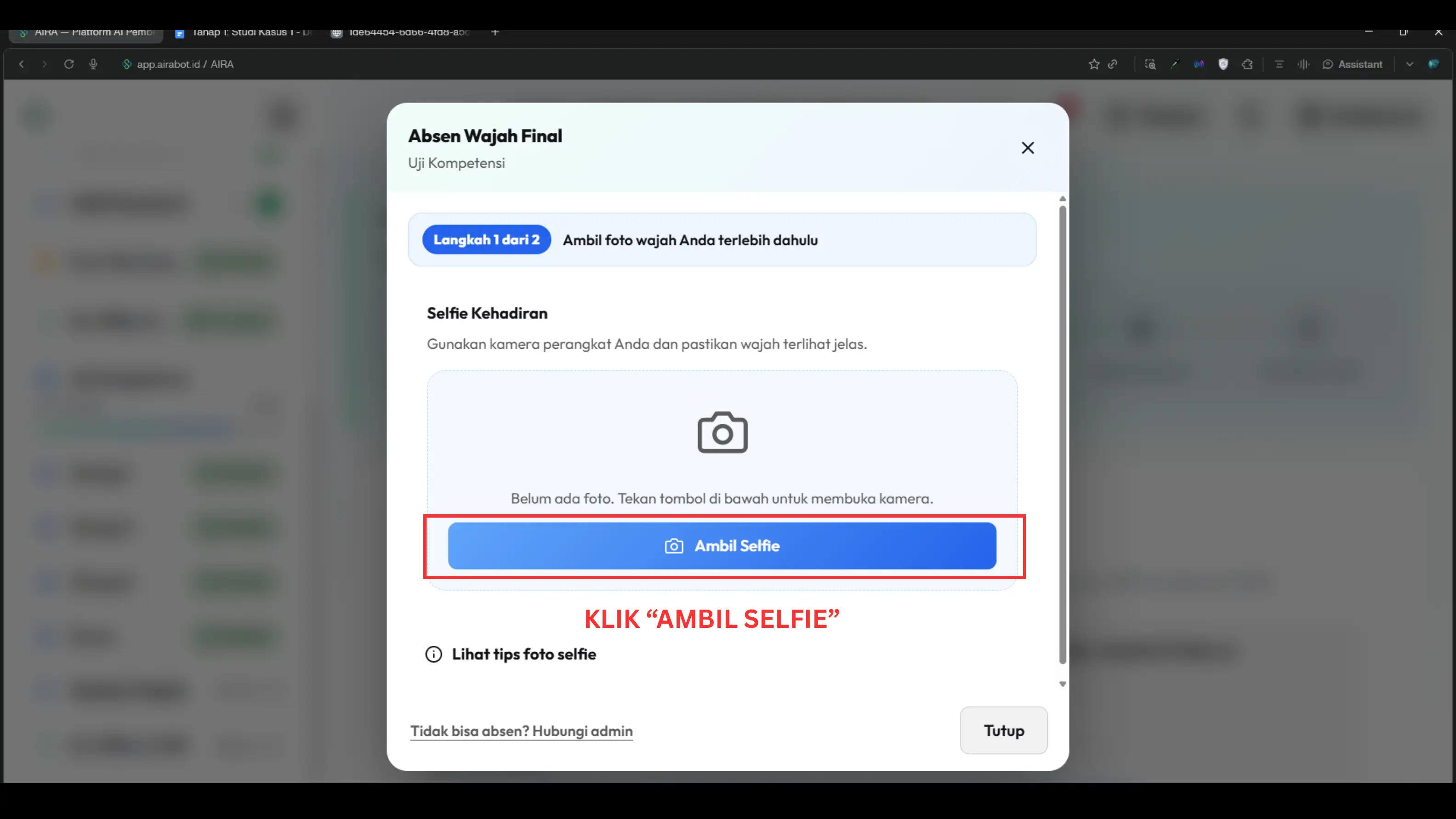Screenshot langkah 3: Sertifikat/SK CAIP Kapan Terbit?