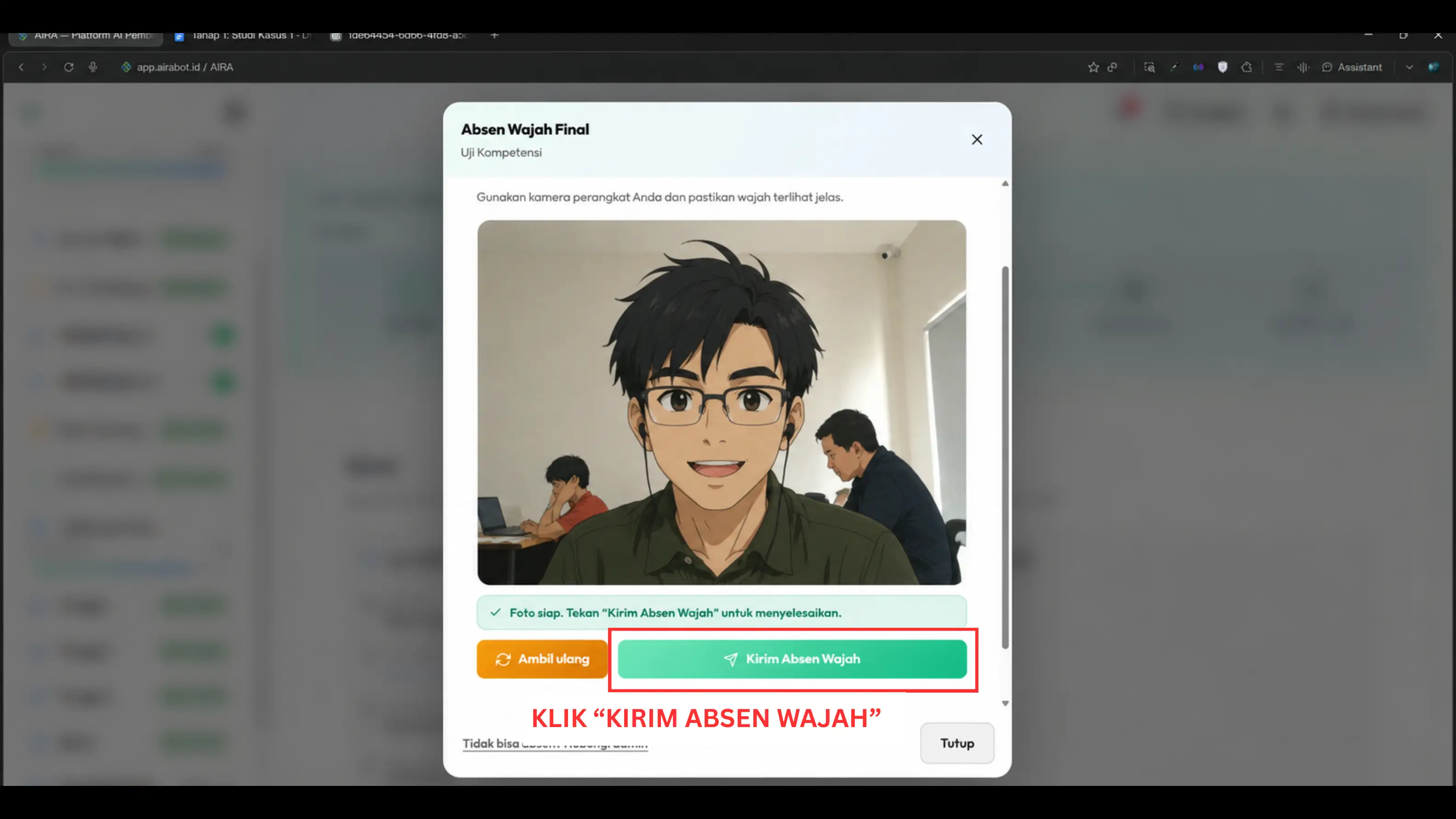 Screenshot langkah 4: Sertifikat/SK CAIP Kapan Terbit?