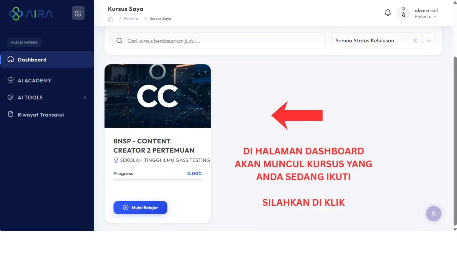 Screenshot langkah 3: Cara Registrasi & Verifikasi Akun AIRA