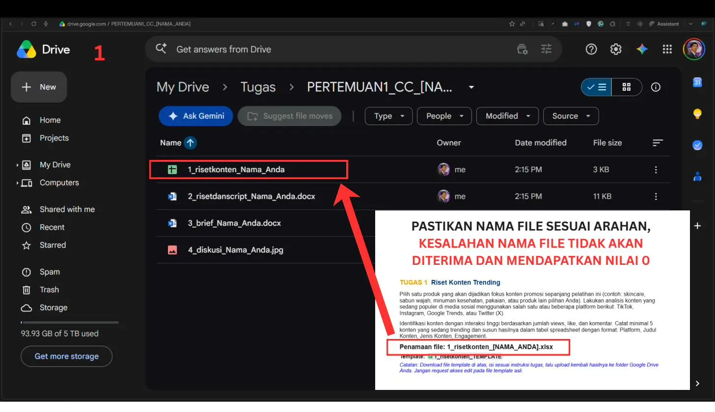 Screenshot langkah 3: Cara Mengumpulkan Tugas di AIRA