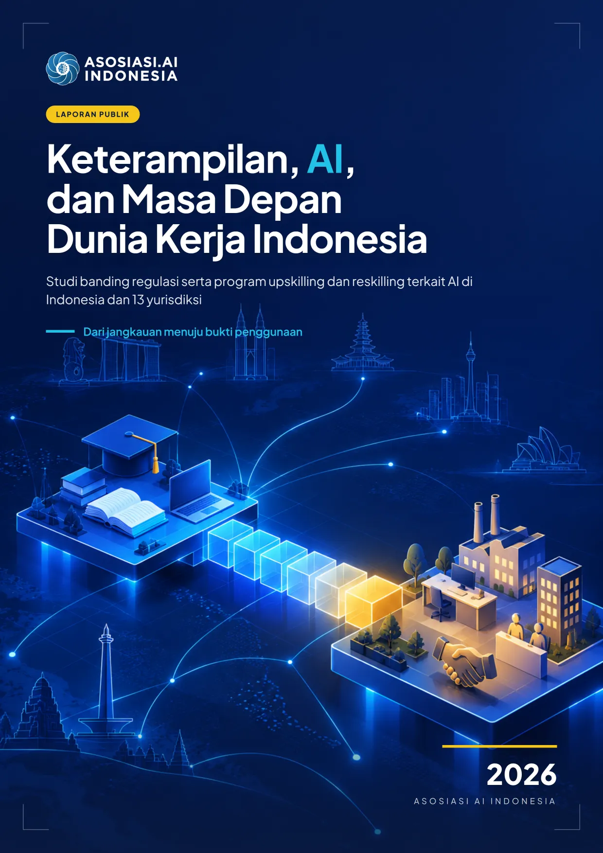 Cover riset Keterampilan, AI, dan Masa Depan Dunia Kerja Indonesia